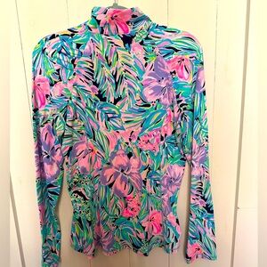 Lilly Pulitzer Luxletic quarter zipper jacket, size L